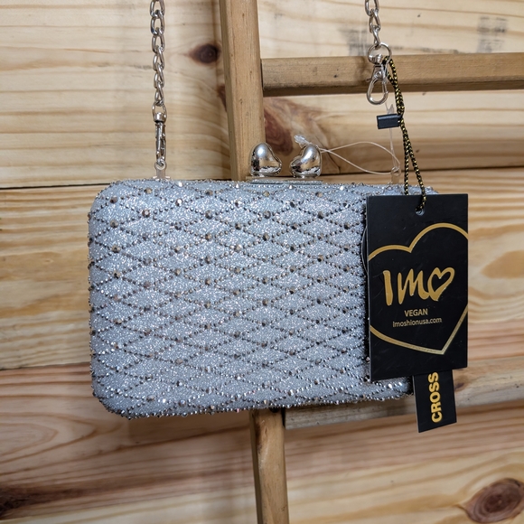 Imo Handbags - Imo Vegan Silver Crossbody Bag